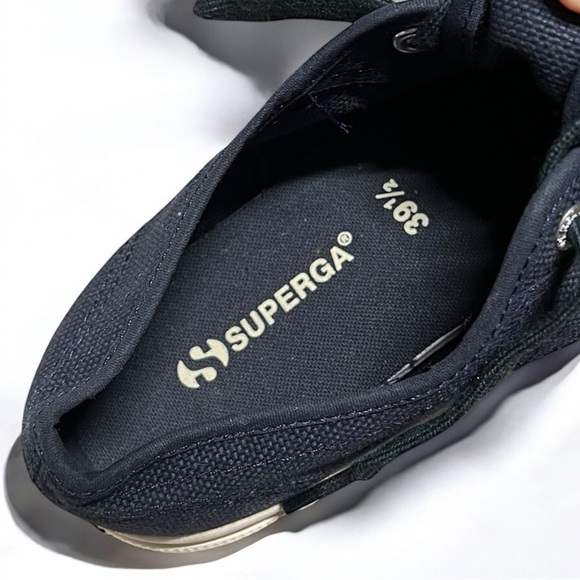 🌻NEW NWOT SUPERGA 2750 Cotu Navy Classic Sneakers | Size 39.5 or US 8.5 - Picture 10 of 12